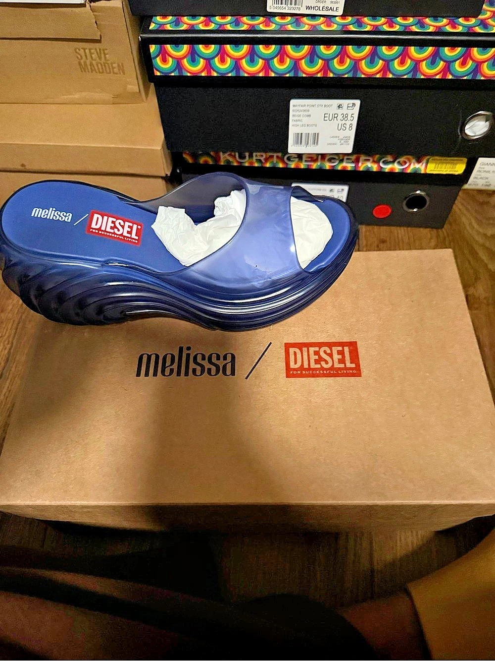 Melissa x Diesel Quantum Platform Blue Sandals US 7